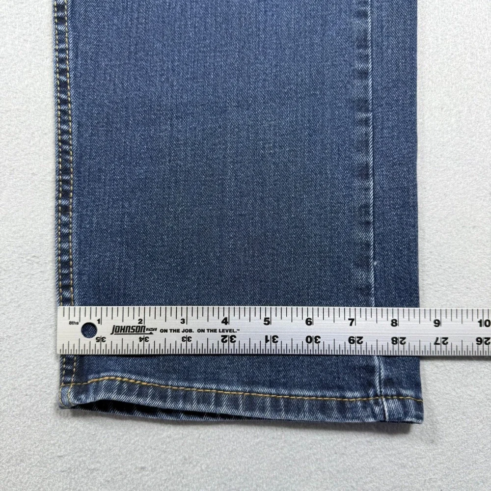 Levis Mens Straight Leg Denim Jeans Medium Wash Blue W38 L30